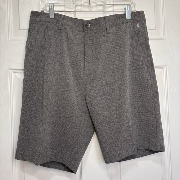 Adidas Crosshatch Golf Shorts NEW Mens 32 Black White Pockets Activewear Preppy - Picture 1 of 10